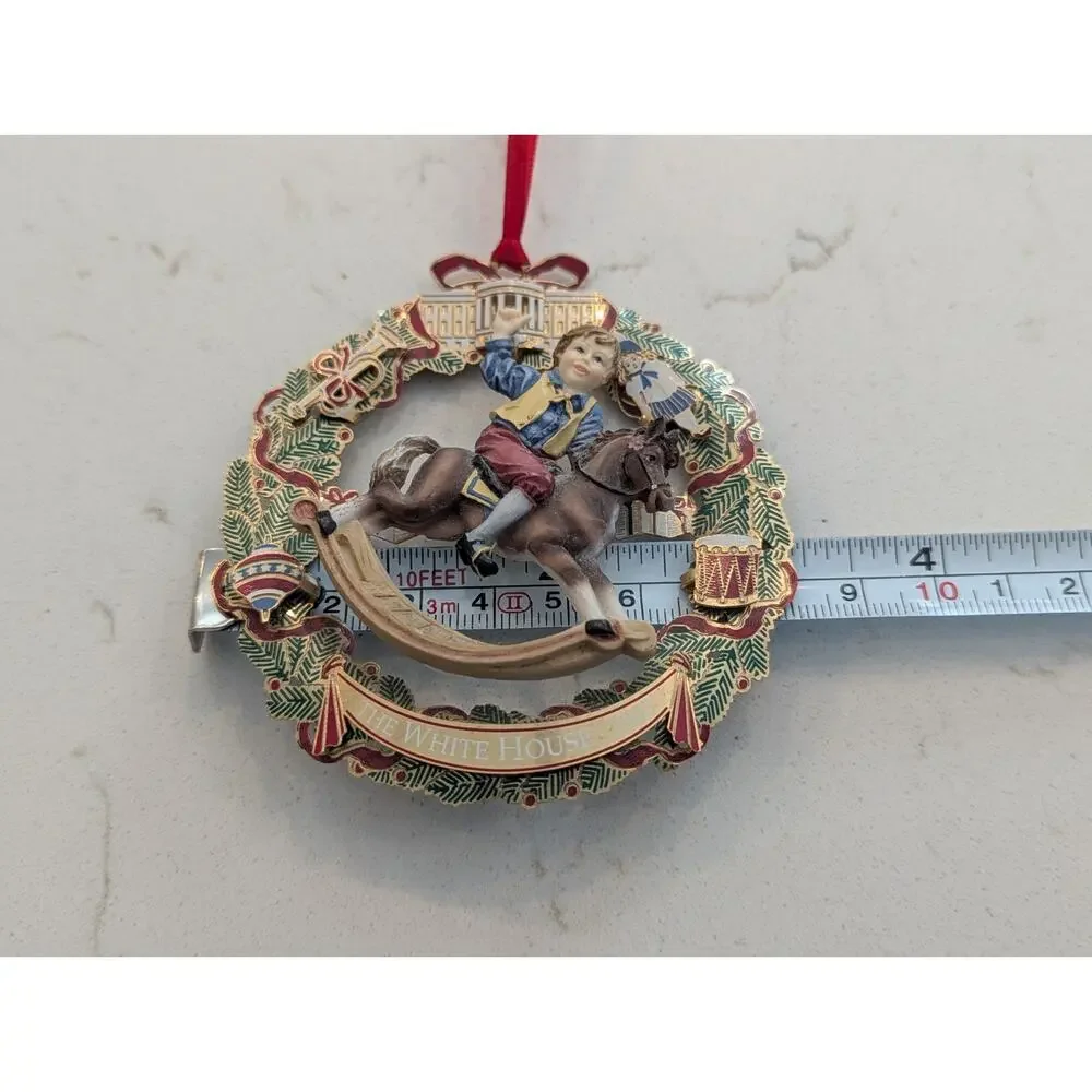 2003 Official White House Christmas Ornament Ulysses S Grant Rocking Horse